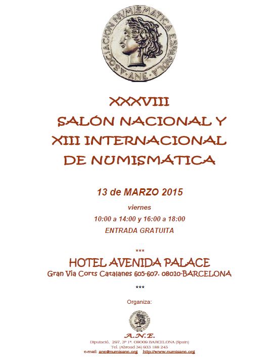 XXXVIII SALÓN NACIONAL Y XIII INTERNACIONAL DE NUMISMÁTICA Cartel10
