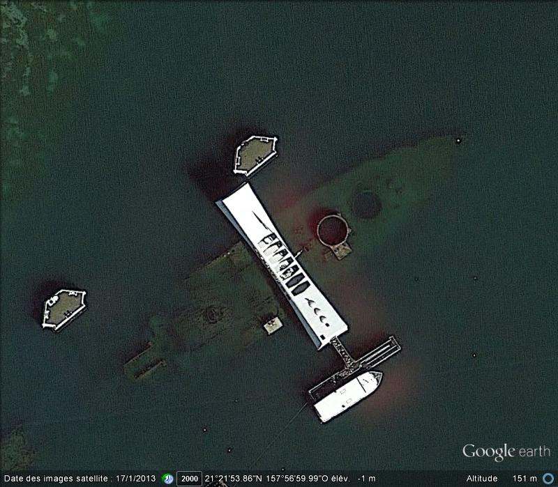 [restauré ] Croiseur américain ARIZONA, Pearl Harbor, Ile d'Oahu, Hawaï - Etats-Unis Ddd1110