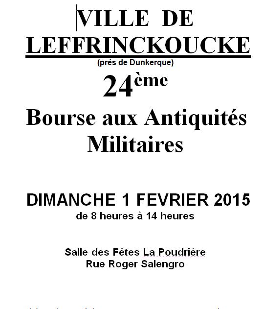 Bourse aux antiquités militaires de Leffrinckoucke (Dunkerque) Tract10
