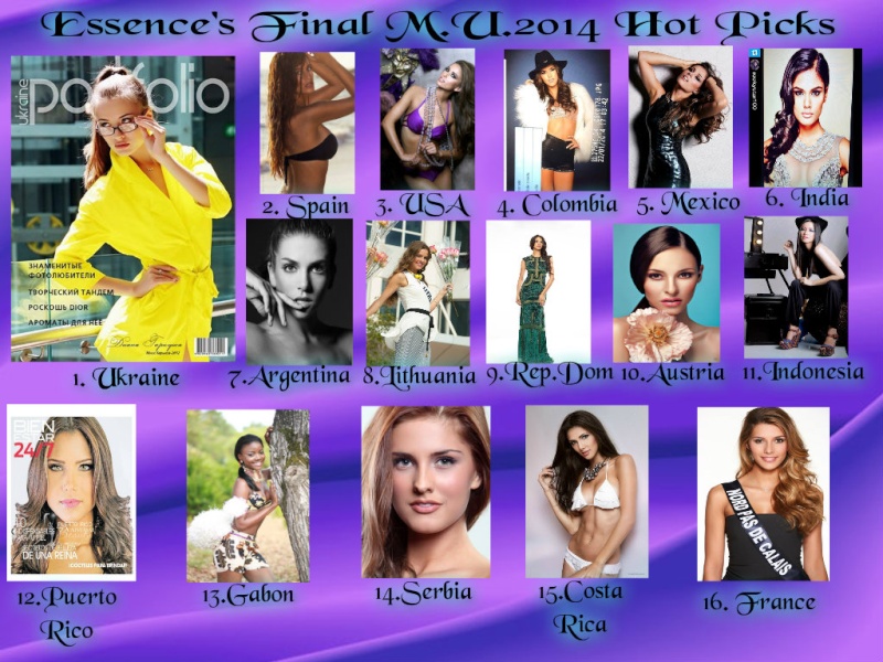 Essence's Miss Universe 2014 Final Hot Picks- BANNER RELEASED! Miss_u10