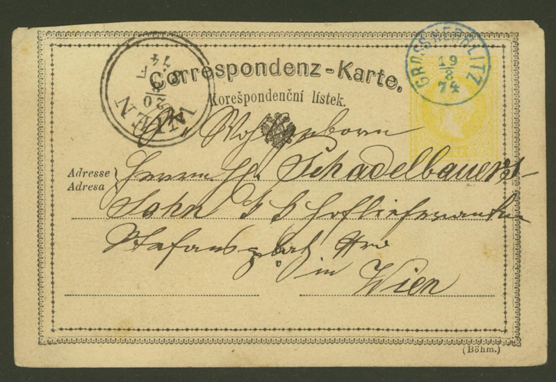 1867 - Fingerhutstempel auf Freimarkenausgabe 1867 At_p_110