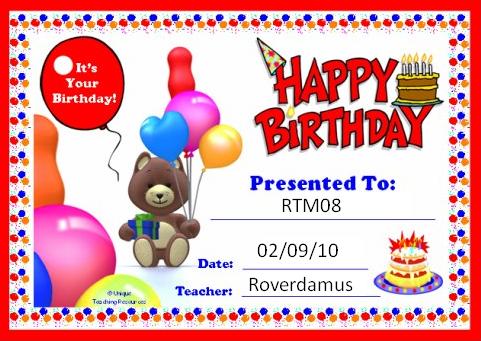 Happy Birthday, RTM08 Card10