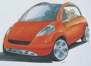 1999 - [FRANCFORT] Citroën Pluriel Drawin10