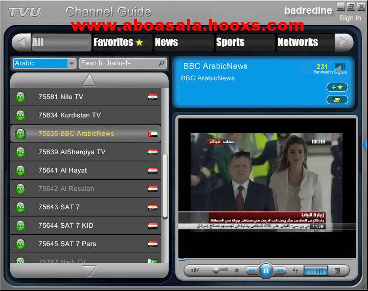 برنامج مشاهدة القنوات الفضائية في اخر اصداراته TVUBroadcast-Win.v2.5.1 شغال مية فى المية 134
