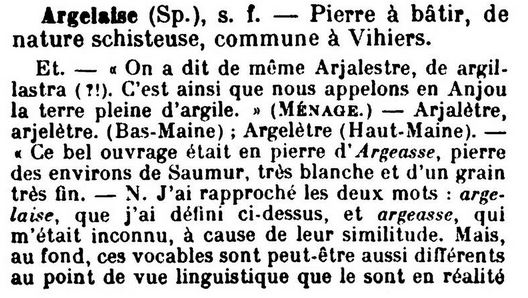Argelette, Arjaletre (fausse ardoise ou ardoise grossière), Arjalette Glossa10