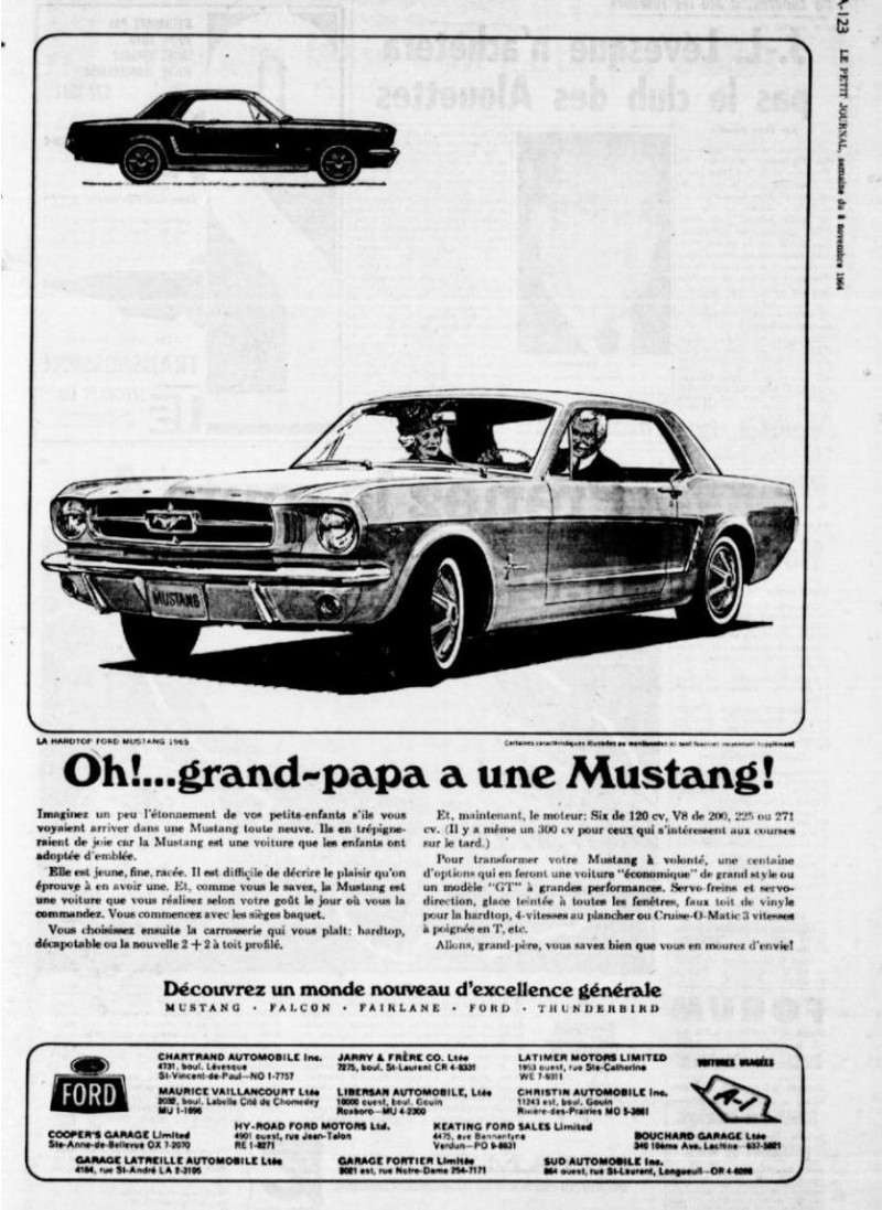 Publicité en français pour la Mustang 1965 Public10