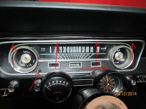 Contacteur d'éclairage à l'ouverture de porte, Mustang 1965 à 1967