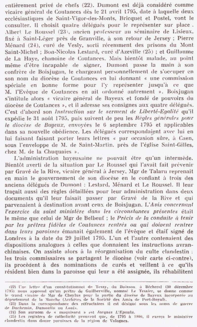 Le gouvernement des églises réfractaires de Coutances et d'Avranches ( 1791 - 1802 ) A_mett15