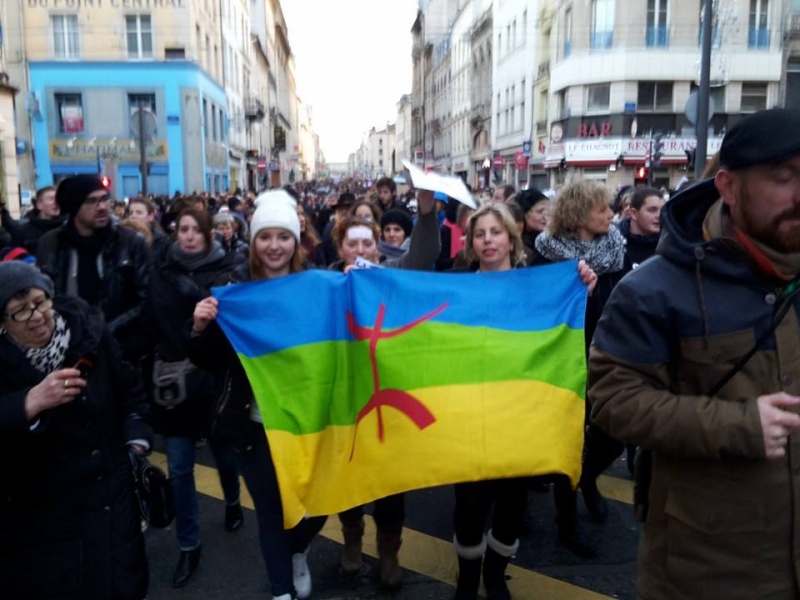  Marche historique contre le terrorisme à Paris, les Kabyles marchent en force 163