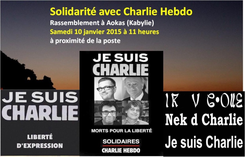 Solidarité avec Charlie Hebdo: Rassemblement à Aokas (Kabylie) Samedi 10 janvier 2015 Kabyli10