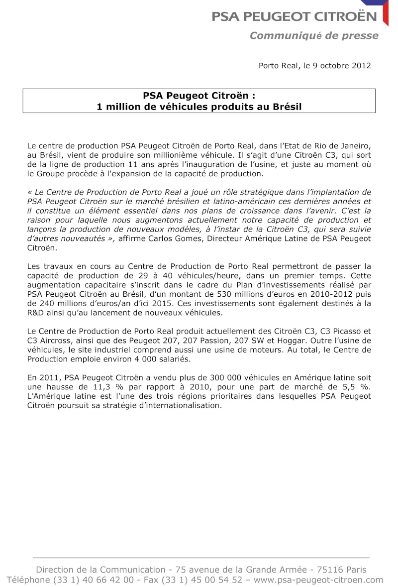 [COMMUNIQUES DE PRESSE]  PSA Peugeot Citroen 2012-112