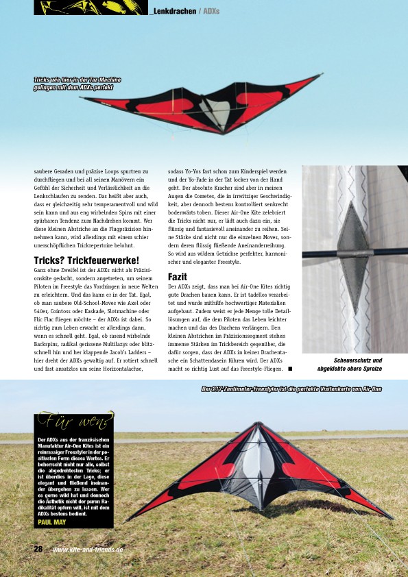 ADXs testé par Kite & Friends - Air-One Kites Kite-a12