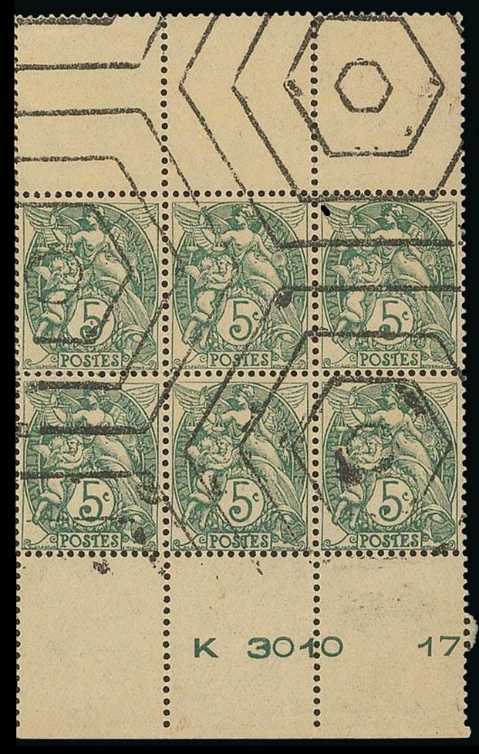 5 cts Blanc de carnet avec oblitération de 1906... J10