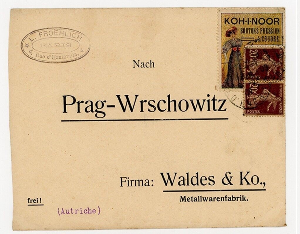 lettre pour l'Autriche Ko10