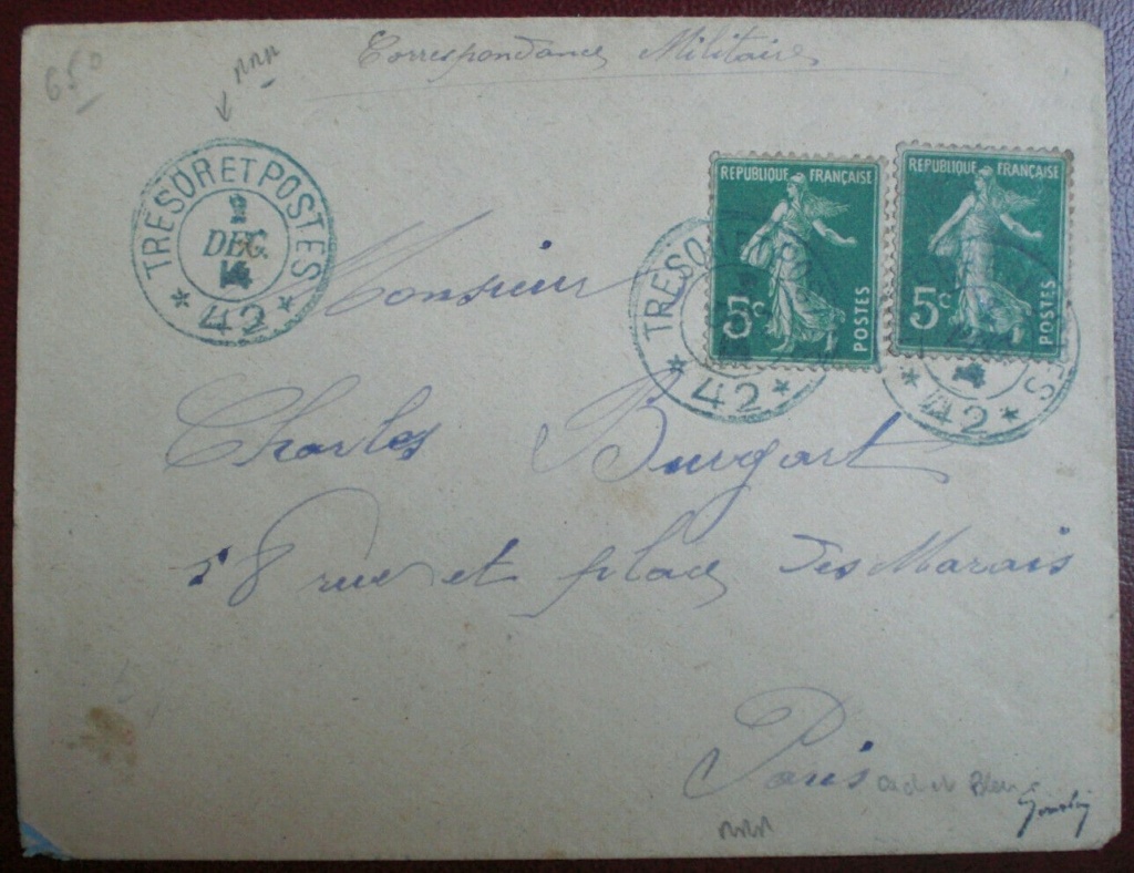 Postes militaires - Cachet rare en bleu ? S-l16015