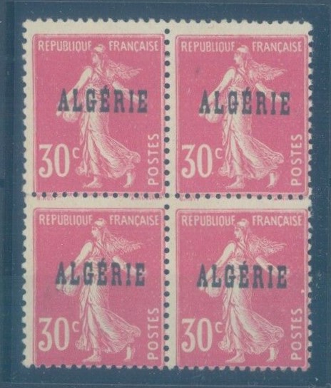 Semeuse 30 c. rose surchargée ALGERIE S-l16016