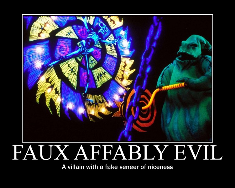 What does the phrase "Faux Affably Evil" mean? 097