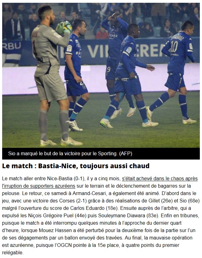 Après match : Bastia - Nice S241