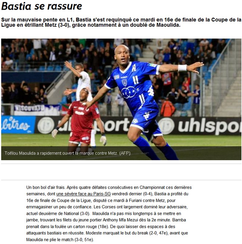 Bastia 3-0 Metz S27
