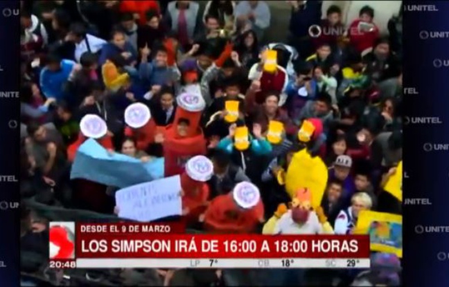 2.000 manifestants obtiennent davantage de «Simpson» à la télévision 648x4122