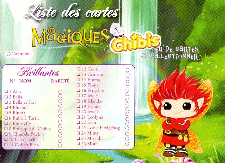 Cartes Magiques Chibis Liste_13