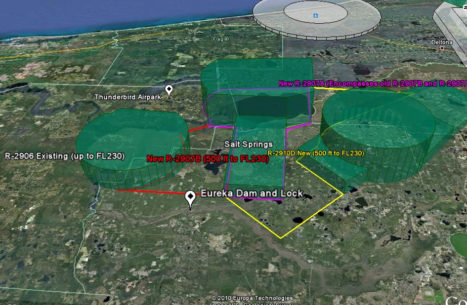 Amendments of Restricted Areas: R-2907A and R-2907B, Lake George, FL; and R-2910, Pinecastle, FL Propos11