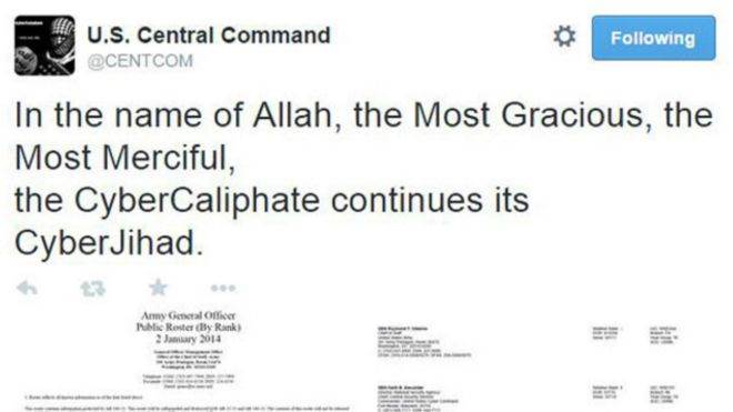 هاكرز داعش يخترقون حسابي القيادة المركزية الأمريكية على تويتر 52110