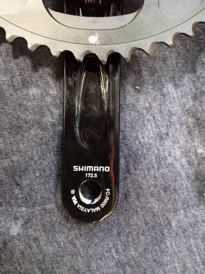  100%新，Shimano FC-R600 一體式大盤 CT盤 50/34T 腿長172.5mm 10425110