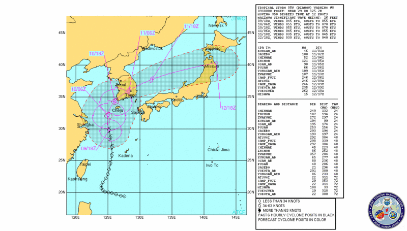 DIANMU TROPICAL STORM 9 AUGUST 2010 Wp051011