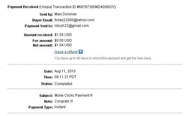 My 1st payment :) Movie_10