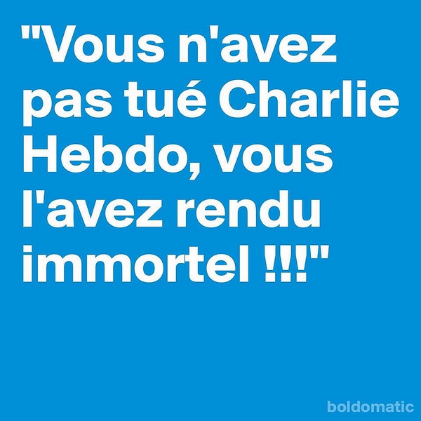 8/01/2015 - CHARLIE HEBDO est Photo du jour! Immort10