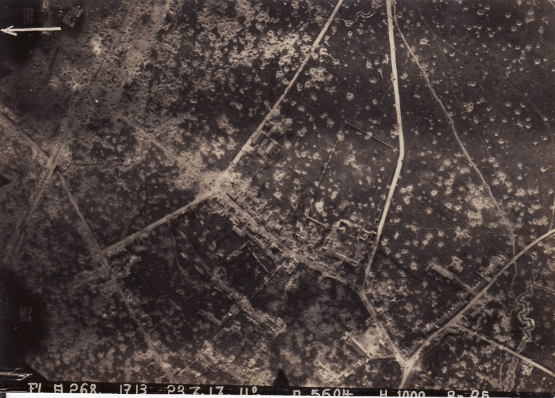 Photo aérienne de Méricourt 1917 Marico10