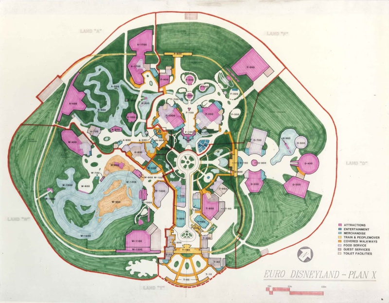 Plan de Masse du Projet de Base d'EuroDisney Dlp1st11