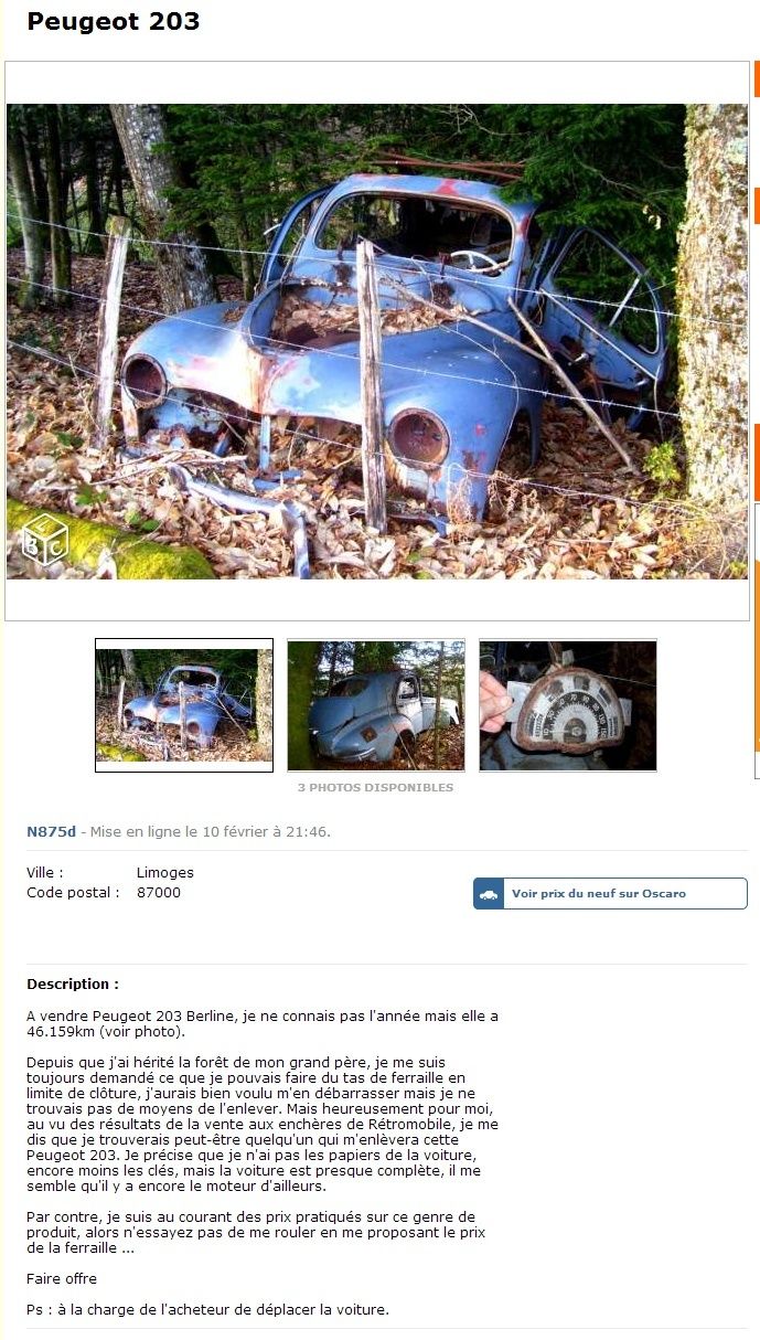 L'art de passer une annonce .  Peugeo10