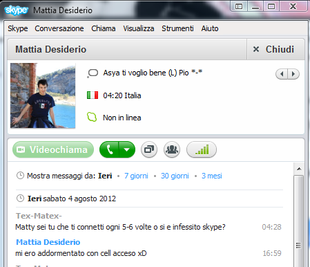 Sorridi.. Screen 2 - Skype Cattur10