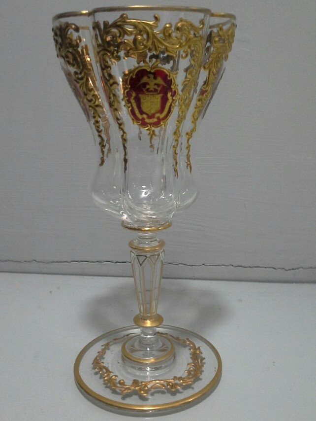 czech? late 19th century?? wine goblet!!! 20150218