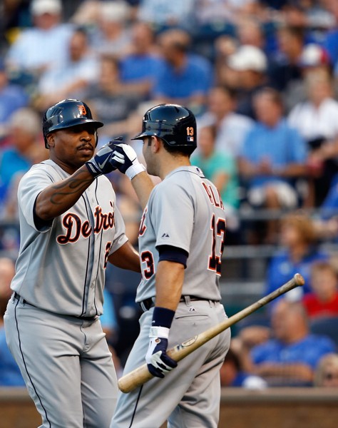 Verlander lasted to the sixth allowing eight runs and the Tigers lose to the Royals 9-8 Delmon10