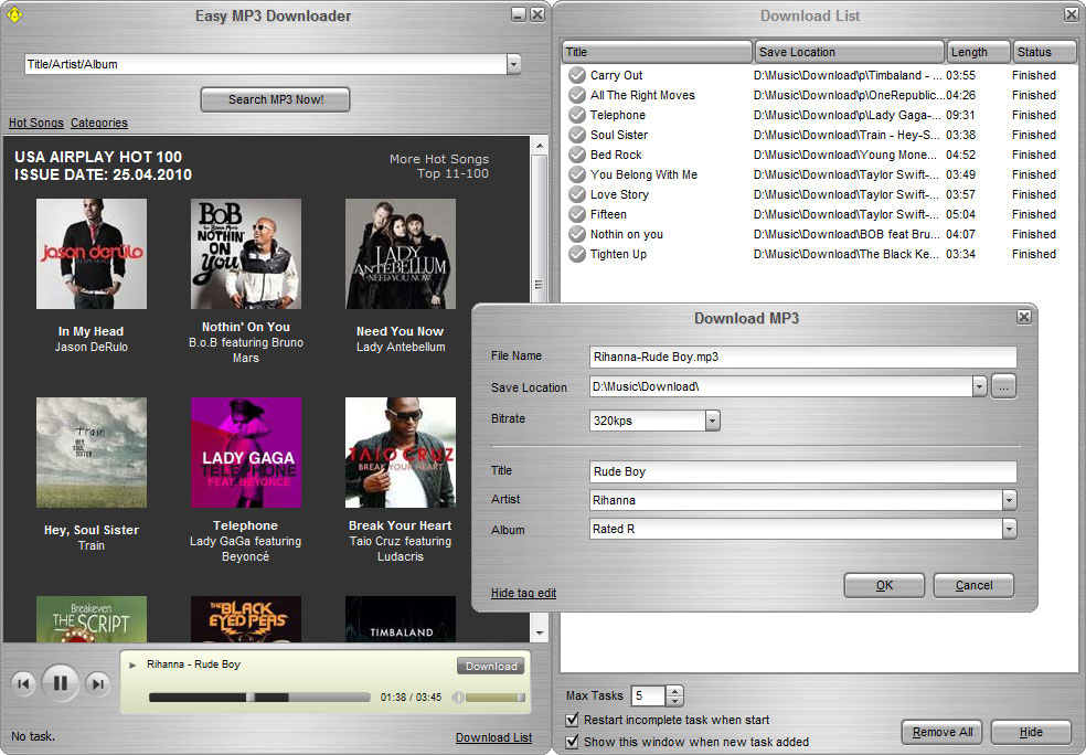 تحميل Easy MP3 Downloader 4.6.7.8 لتحميل ملفات الموسيقى MP3 الصوتية Screen10