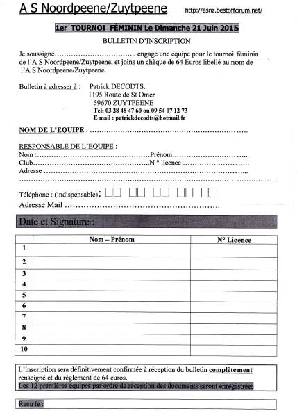 feuilles inscription 16 me tournoi de sixte le 21 juin 2015 Captur17