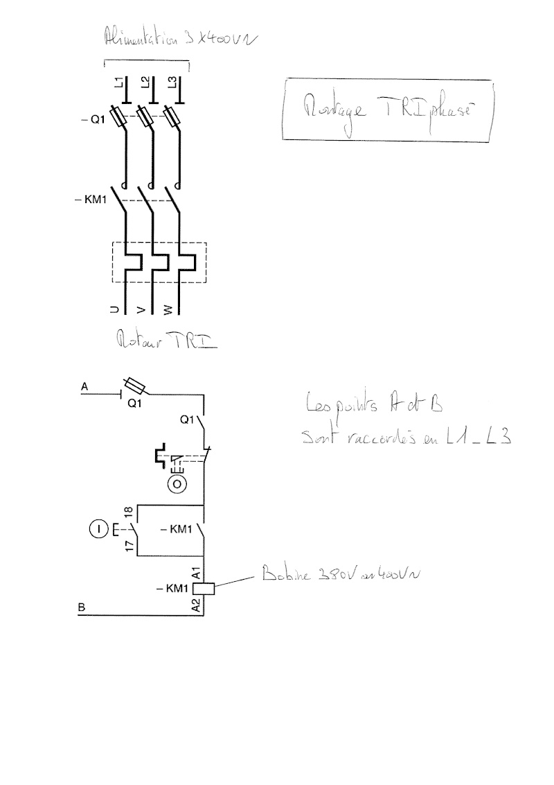 branchement - branchement moteur monophasé Th_00010