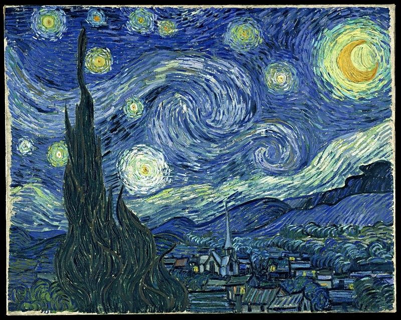 La noche estrellada, de Van Gogh - blanco-  La_noc10