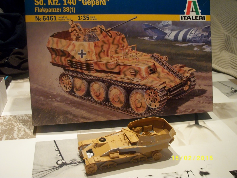 Sd.Kfz. 140 Flakpanzer 38 (t) Gepard [ITALERI 6461 ] ferme brûlée deuxième version (Diorama terminé). 00210