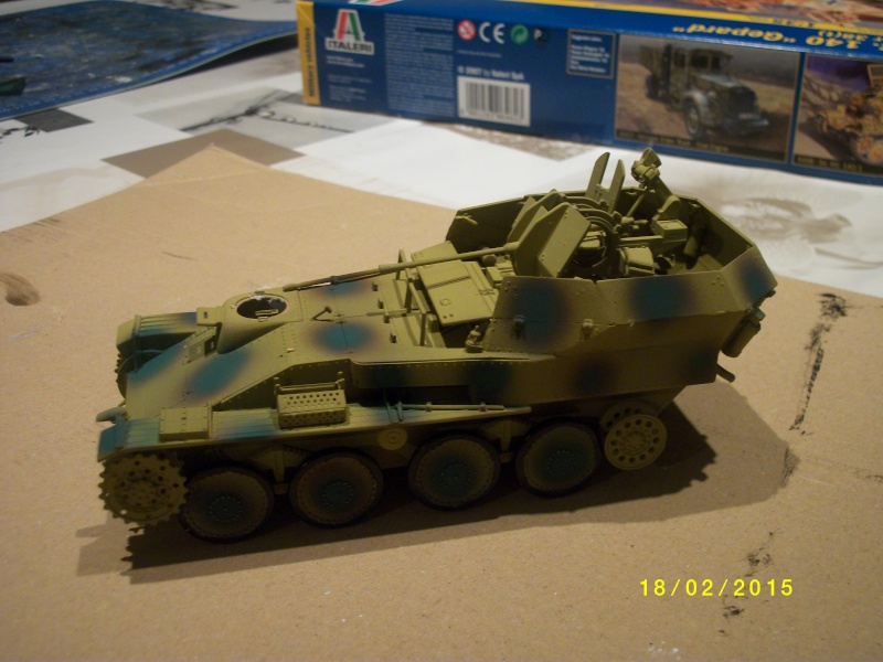 Sd.Kfz. 140 Flakpanzer 38 (t) Gepard [ITALERI 6461 ] ferme brûlée deuxième version (Diorama terminé). 00311