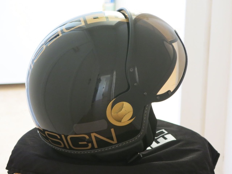  [VENDS] Casque Jet - Momo Design Fighter 1 - XL - Noir Métal / Or 0510