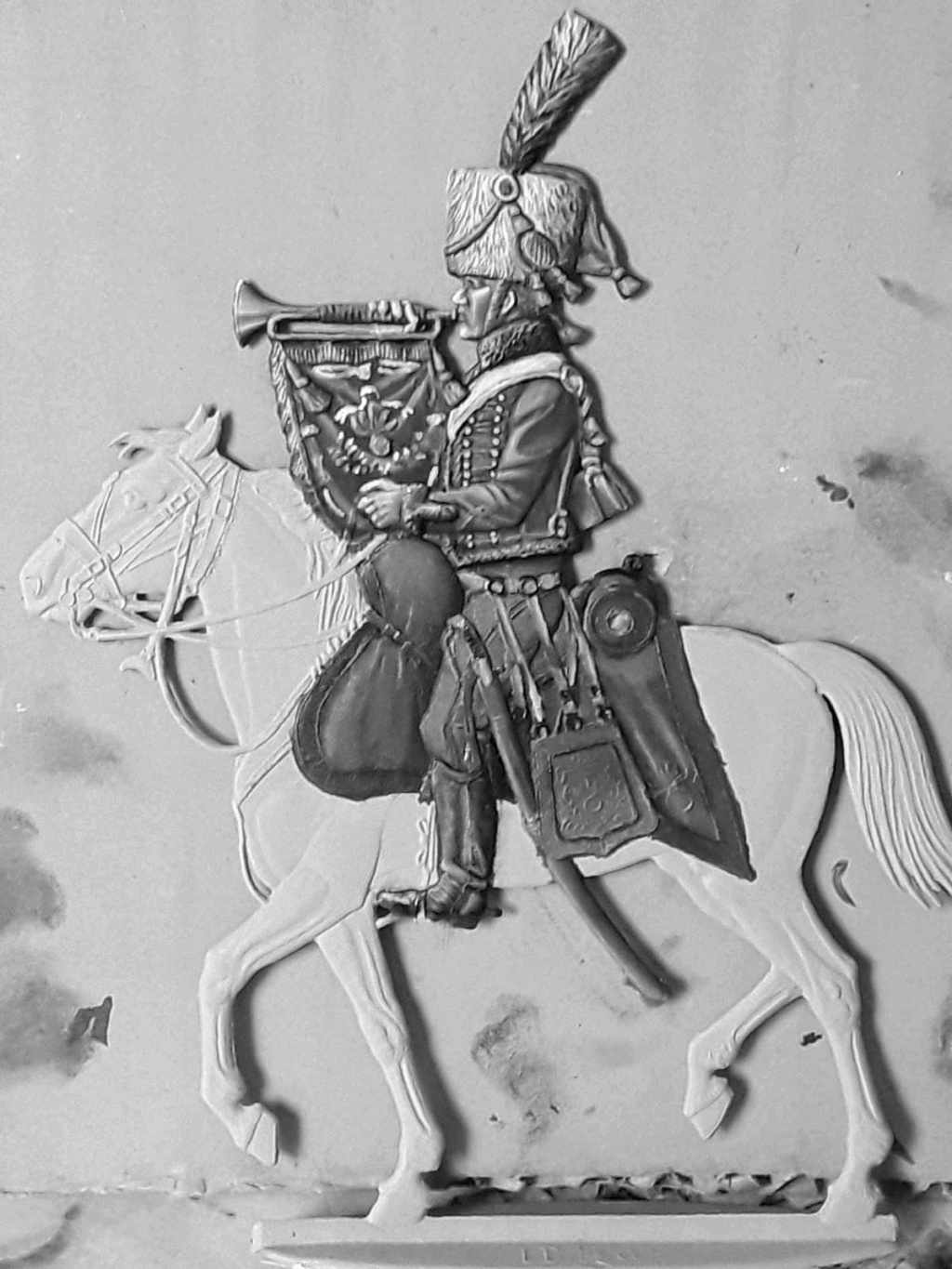   Trompette  Artillerie à cheval de la garde 1802 /1804   quadriconcept  75 mm 20220416