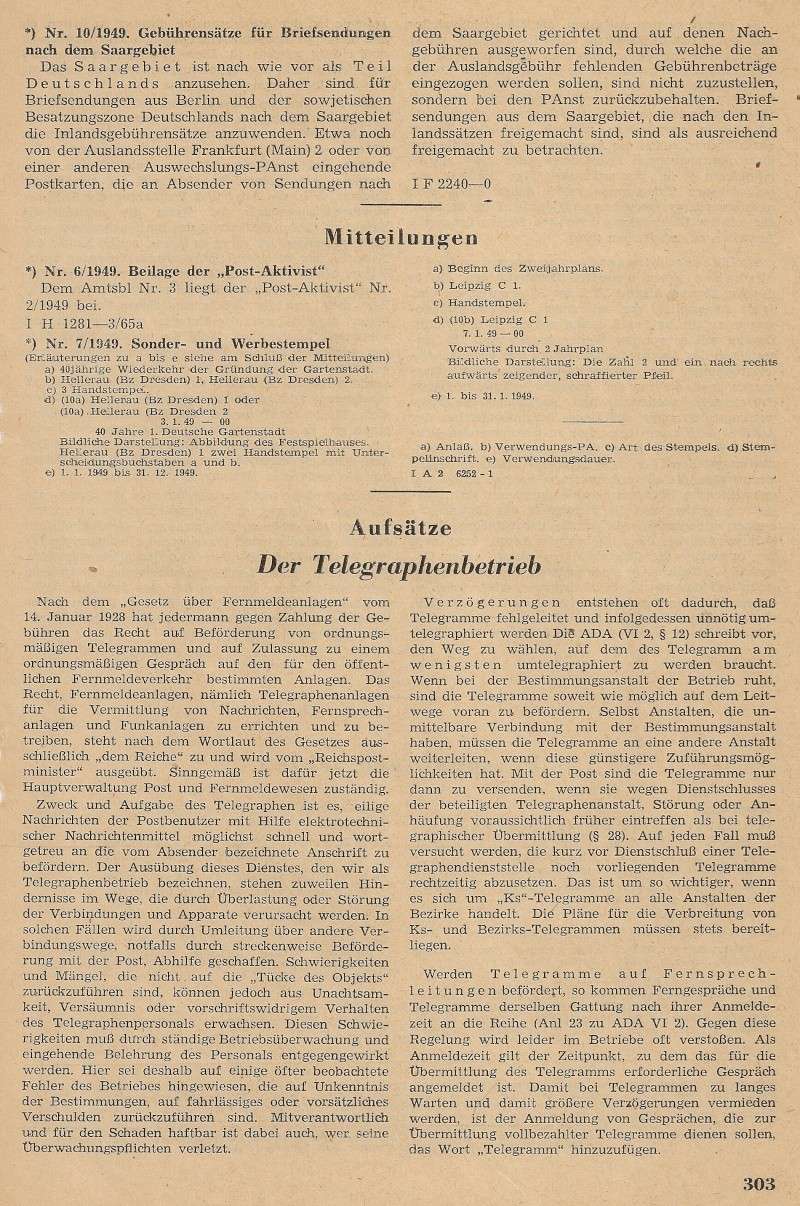 Amtsblätter DDR - Jahrgang 1949 30310