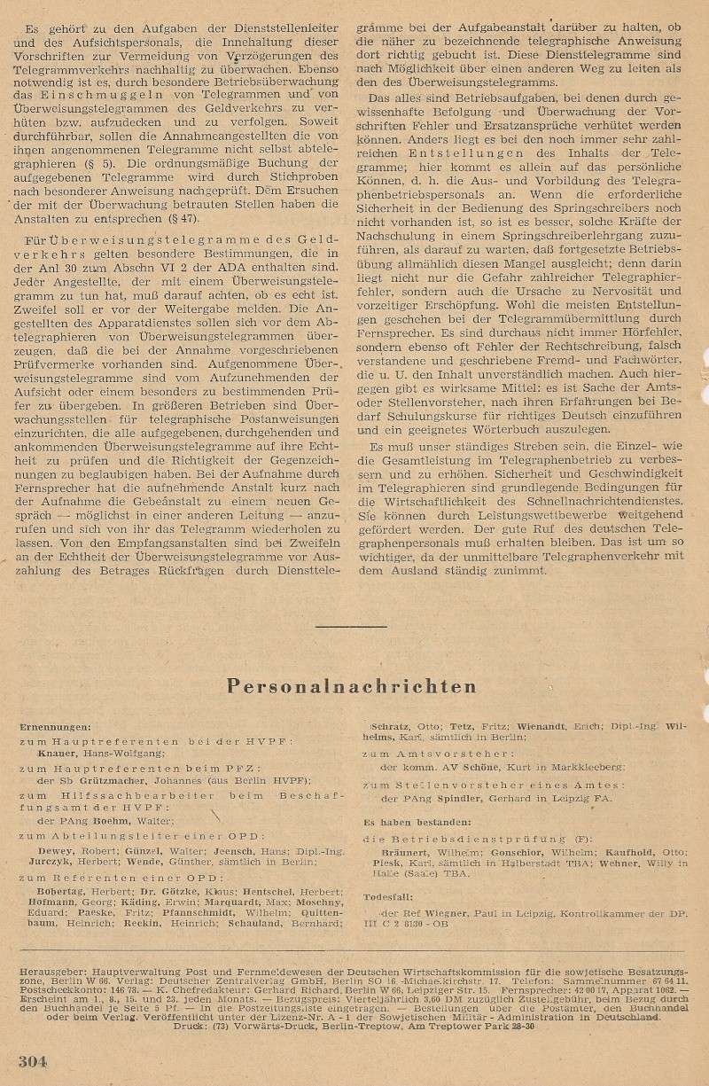Amtsblätter DDR - Jahrgang 1949 30410