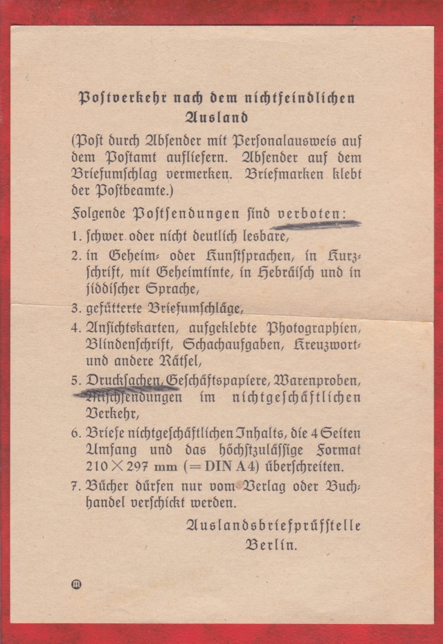 Décret sur les communications de la censure allemande du 02 Avril 1940. (00) _1_aaa12