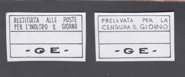 L'envoie de timbres postes est interdite par la censure en Italie. _3002410