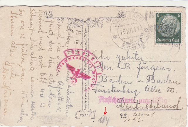 Les marques des censeurs "lecteurs" des centres de contrôle allemands : a Königsberg. _a_211